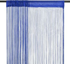 vidaXL Zasłony sznurkowe, 2 sztuki, 140 x 250 cm, niebieskie 1