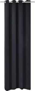 vidaXL Zasłona zaciemniająca z metalowymi kółkami, 270x245 cm, czarna 1