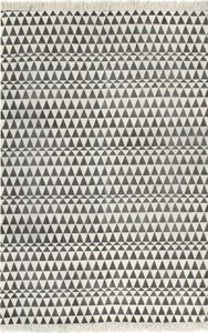 vidaXL Dywan typu kilim, bawełna, 120 x 180 cm, czarno-biały ze wzorem 1