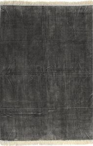 vidaXL Dywan typu kilim, bawełna, 120 x 180 cm, antracytowy 1