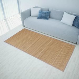 vidaXL Brązowy, prostokątny dywan bambusowy, 80 x 200 cm 1