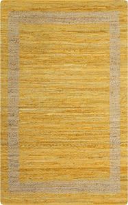 vidaXL Ręcznie wykonany dywan, juta, żółty, 120x180 cm 1