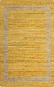 vidaXL Ręcznie wykonany dywan, juta, żółty, 80x160 cm 1