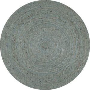 vidaXL Ręcznie wykonany dywan z juty, okrągły, 150 cm, oliwkowozielony 1