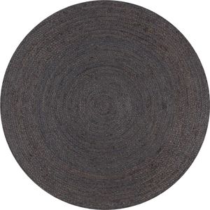 vidaXL Ręcznie wykonany dywan z juty, okrągły, 150 cm, ciemnoszary 1