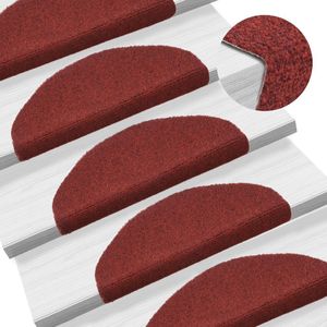 vidaXL Samoprzylepne nakładki na schody, 15 szt., 65x21x4 cm, czerwone 1