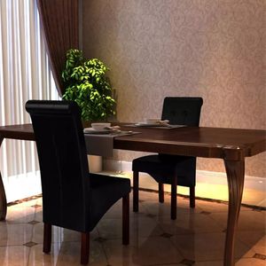 vidaXL Krzesła stołowe, 2 szt., czarne, sztuczna skóra 3