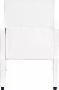 vidaXL Krzesła stołowe, 2 szt., białe, sztuczna skóra 6