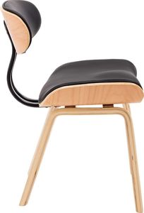 vidaXL Krzesła do jadalni, 2 szt., czarne, gięte drewno i ekoskóra 5