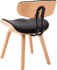 vidaXL Krzesła do jadalni, 2 szt., czarne, gięte drewno i ekoskóra 6