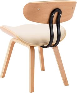 vidaXL Krzesła do jadalni, 2 szt., kremowe, gięte drewno i ekoskóra 6