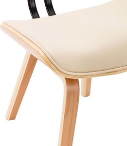 vidaXL Krzesła do jadalni, 2 szt., kremowe, gięte drewno i ekoskóra 7