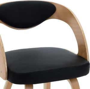 vidaXL Krzesła do jadalni, 2 szt., czarne, gięte drewno i ekoskóra 6