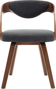vidaXL Krzesła do jadalni, 2 szt., ciemnoszare, gięte drewno i tkanina 3