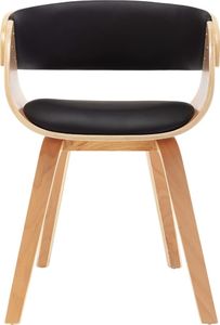 vidaXL Krzesła do jadalni, 2 szt., czarne, gięte drewno i ekoskóra 3