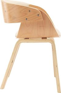 vidaXL Krzesła do jadalni, 4 szt., kremowe, gięte drewno i ekoskóra 4