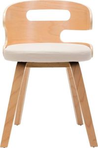 vidaXL Krzesła do jadalni, 6 szt., kremowe, gięte drewno i ekoskóra 3