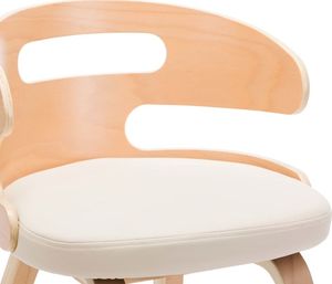 vidaXL Krzesła do jadalni, 6 szt., kremowe, gięte drewno i ekoskóra 6