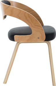 vidaXL Krzesła do jadalni, 4 szt., czarne, gięte drewno i ekoskóra 3