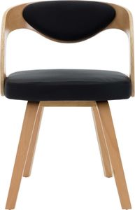 vidaXL Krzesła do jadalni, 4 szt., czarne, gięte drewno i ekoskóra 4