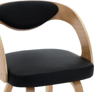 vidaXL Krzesła do jadalni, 4 szt., czarne, gięte drewno i ekoskóra 5