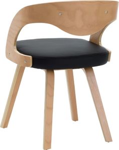 vidaXL Krzesła do jadalni, 4 szt., czarne, gięte drewno i ekoskóra 6