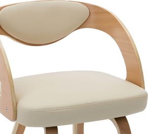 vidaXL Krzesła do jadalni, 6 szt., kremowe, gięte drewno i ekoskóra 6