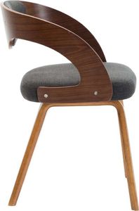 vidaXL Krzesła do jadalni, 4 szt., ciemnoszare, gięte drewno i tkanina 4