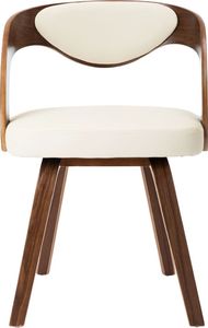 vidaXL Krzesła do jadalni, 6 szt., kremowe, gięte drewno i ekoskóra 3