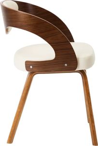 vidaXL Krzesła do jadalni, 4 szt., kremowe, gięte drewno i ekoskóra 4