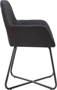 vidaXL Krzesła do jadalni, 4 szt., czarne, tapicerowane tkaniną 5