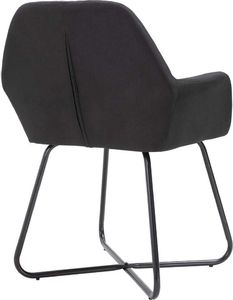 vidaXL Krzesła do jadalni, 4 szt., czarne, tapicerowane tkaniną 6