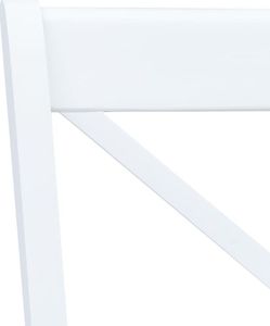 vidaXL Krzesła jadalniane, 6 szt., biało-brązowe, drewno kauczukowca 5