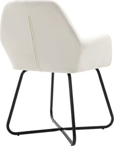 vidaXL Krzesła do jadalni, 6 szt., kremowe, tapicerowane tkaniną 6