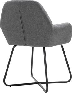 vidaXL Krzesła do jadalni, 6 szt., ciemnoszare, tapicerowane tkaniną 6