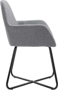 vidaXL Krzesła do jadalni, 4 szt., jasnoszare, tkanina 5