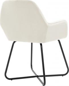 vidaXL Krzesła jadalniane, 4 szt., kremowe, aksamitne (277013) 4