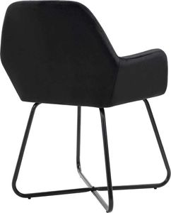 vidaXL Krzesła jadalniane, 4 szt., czarne, aksamitne 6