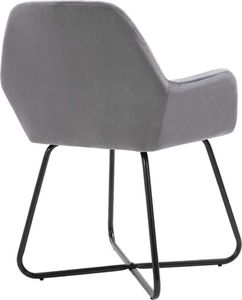 vidaXL Krzesła jadalniane, 6 szt., szare, aksamitne 6