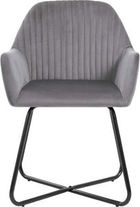 vidaXL Krzesła jadalniane, 4 szt., szare, aksamitne 4