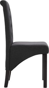 vidaXL Krzesła do jadalni, 6 szt., ciemnoszare, tapicerowane tkaniną 5
