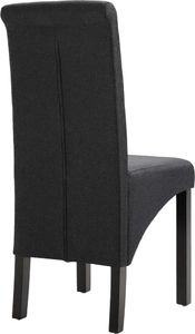 vidaXL Krzesła do jadalni, 6 szt., ciemnoszare, tapicerowane tkaniną 6