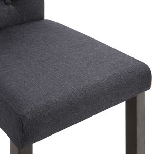 vidaXL Krzesła do jadalni, 4 szt., ciemnoszare, tapicerowane tkaniną 7