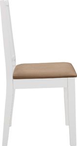 vidaXL Krzesła z poduszkami, 6 szt., białe, lite drewno 4