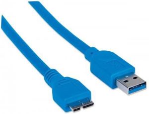 Kabel USB Manhattan USB-A - micro-B 2 m Niebieski (325424) 2