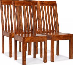 vidaXL Krzesła z litego drewna stylizowanego na sheesham, 4 szt. (275273) - 275273 1
