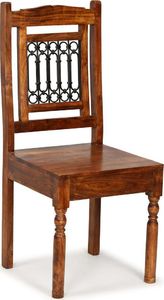 vidaXL Krzesła z litego drewna stylizowanego na sheesham, 6 szt. 2