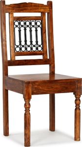 vidaXL Krzesła z litego drewna stylizowanego na sheesham, 6 szt. 8