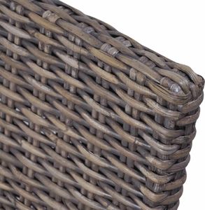 vidaXL Krzesła stołowe, 4 szt., brązowe, rattan Kubu i drewno mango 7