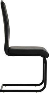 vidaXL Krzesła stołowe, 6 szt., czarne, sztuczna skóra 5